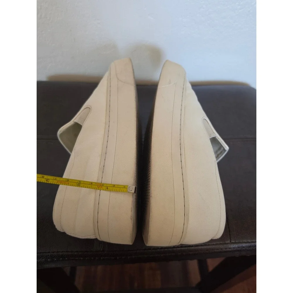 THE ROW Cream Leather Platform‎ Minimalist Old money Slip On Shoes sz 36 US 5.5